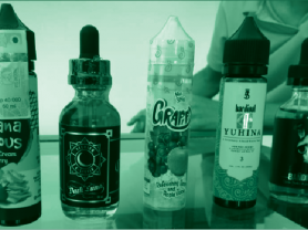 image of e-cigarette juice in their containers
