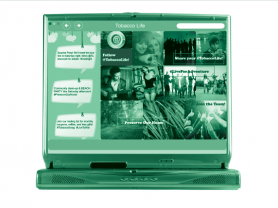 Computer on the internet, at tobacco sites